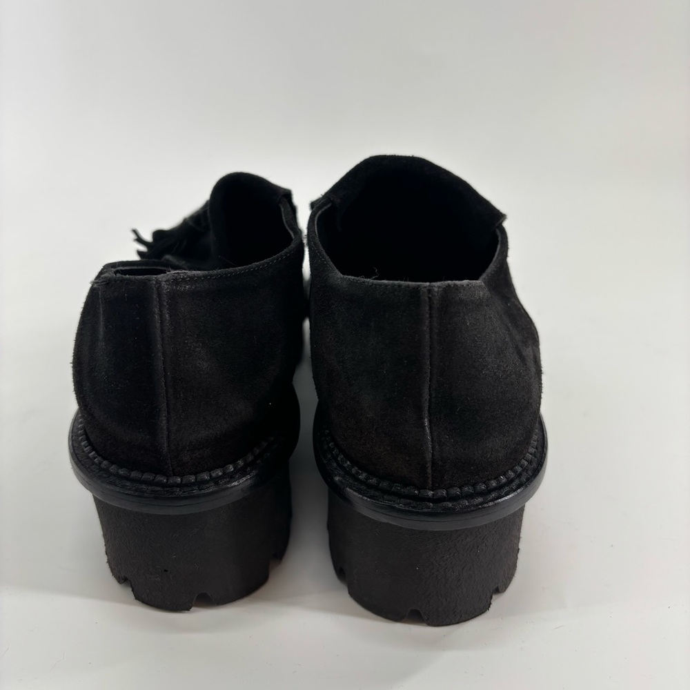Cordani Italian black suede loafers with chunky heel and tassels size 39 - Picture 9 of 10